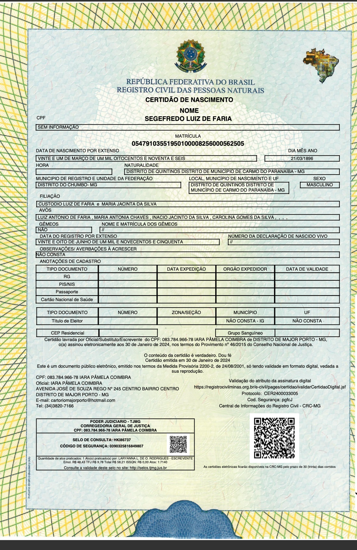 Certidão de Segefredo